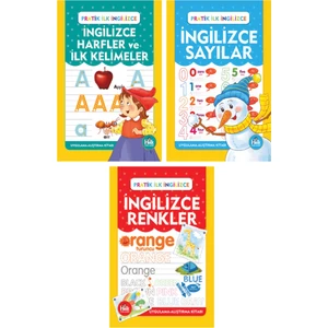 Ingilizce Harfler Sayılar ve Renkler Seti (3 Kitap Takım)