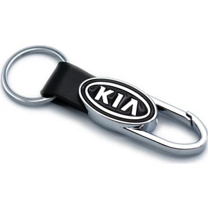 Kia Anahtarlık Deri Metal Klipsli