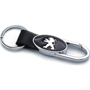 Peugeot Anahtarlık Deri Metal Klipsli