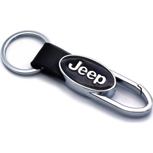 Jeep Anahtarlık Deri Metal Klipsli