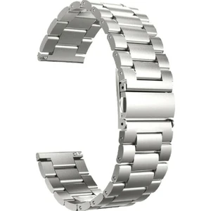 Case Street Oppo Watch 46mm Kordon Metal Sıralı Kordon Gümüş