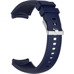 Case Street Amazfit Bip U Kordon Silikon Kançalı Ayarlanabilir KRD 18 Lacivert