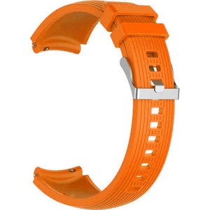 Case Street Amazfit Bip U Kordon Silikon Kançalı Ayarlanabilir KRD 18 Turuncu
