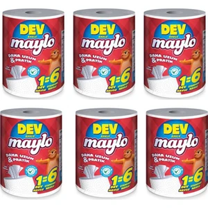 Dev Içten Çekmeli 600 Yaprak Rulo- 6 Paket