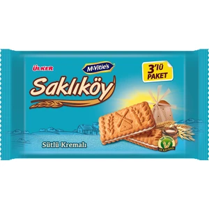Saklıköy Sütlü Kremalı Bisküvi 3x88 gr
