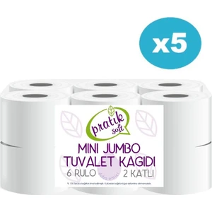 Pratiksoft 5 Koli Mini Jumbo Tuvalet Kağıdı 60 Rulo