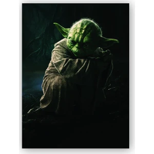Caka Tablo   Ahşap Tablo Yoda Star Wars