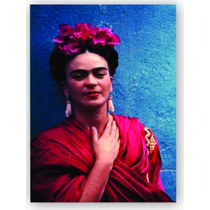Caka Tablo   Ahşap Tablo Frida Kahlo Gülümseyen