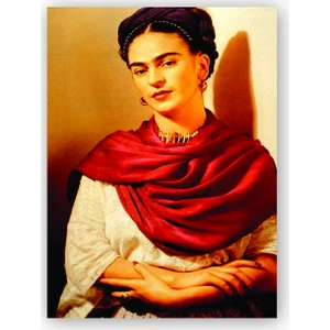 Caka Tablo   Ahşap Tablo Frida Kahlo Duvara Yaslanan
