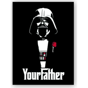 Caka Tablo   Ahşap Tablo Star Wars The Godfather