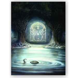 Caka Tablo   Ahşap Tablo Yüzüklerin Efendisi Tılsımlı Kapı