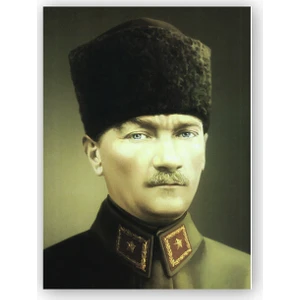Caka Tablo   Ahşap Tablo Yüzbaşı Mustafa Kemal