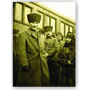 Caka Tablo   Ahşap Tablo Atatürk Halide Edip Adıvar