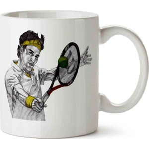 Art Hediye Tenis Roger Federer Kupa Bardak