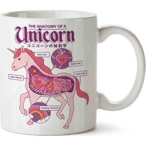 Art Hediye Unicorn Anatomy Kupa Bardak