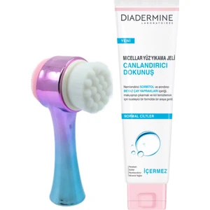 Turkuaz Cilt Temizleme Fırçası ve Diadermine Yüz Yıkama Jeli Canlandırıcı Dokunuş 150 ml