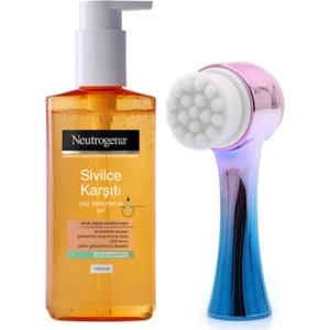 Mavi Cilt Temizleme Fırçası ve Neutrogena Yüz Temizleme Jeli 200ML