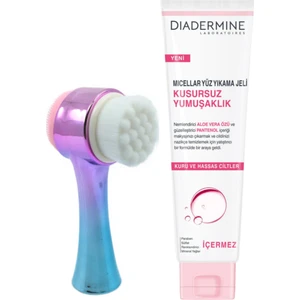 Turkuaz Cilt Temizleme Fırçası ve Diadermine Yüz Yıkama Jeli Kusursuz Yumuşaklık  150 ml