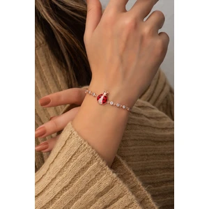 925 Ayar Asansörlü Uğur Böceği Bileklik Kadın Gümüş Bileklik