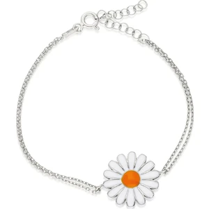 925 Ayar Papatya Bileklik Kadın Gümüş Bileklik
