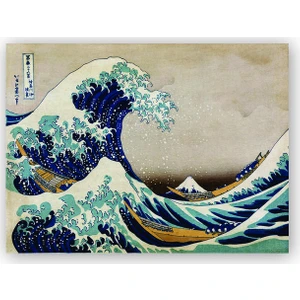 Caka Tablo   Ahşap Tablo Buyuk Dalga Katsushika Hokusai