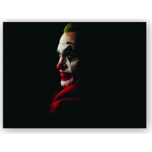 Caka Tablo   Ahşap Tablo Joker Siyah Zeminde