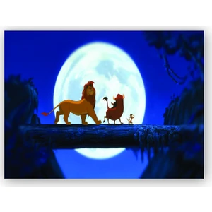 Caka Tablo   Ahşap Tablo Aslan Kral Simba Timon Pumba