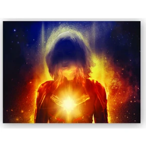 Caka Tablo   Ahşap Tablo Kaptan Marvel