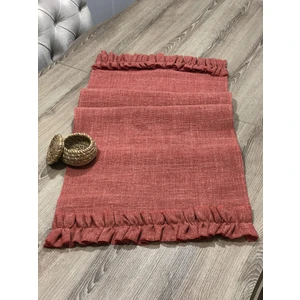 Fırat Rize Bezleri Fırfırlı Hasır Keten Runner / 45X140