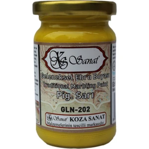 Koza Sanat Ebru Boyası Ezilmiş Pigment Sarı 105 cc - Gln - 202