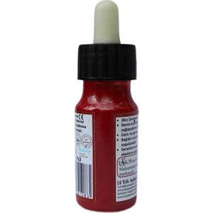 Koza Sanat Ebru Boyası Kırmızı Damlalıklı 30 ml - Hzr - 320