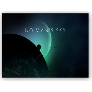 Caka Tablo   Ahşap Tablo No Man's Sky