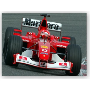 Caka Tablo   Ahşap Tablo Formula 1 Kırmızı Marlboro