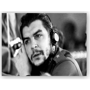 Caka Tablo   Ahşap Tablo Che Guevara Kulaklıklı