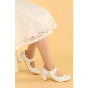 Kiko 751 Simli Günlük Kız Çocuk 4 cm Topuk Babet Ayakkabı