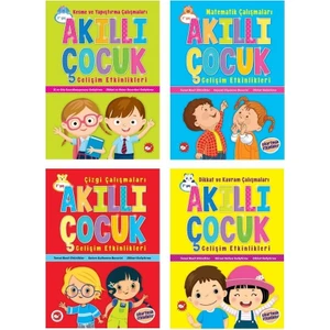 Okul Öncesi Akıllı Çocuk Gelişim Etkinlikleri Seti 4 Kitap (3+)