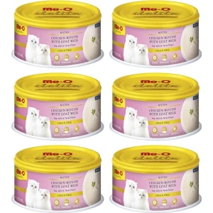 Me-O Delite Keçi Sütlü Tavuk Püresi Konserve Yavru Kedi Maması 80 gr x 6 Adet