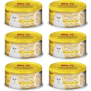 Me-O Delite Jöle İçinde Ton Balığı ve Peynirli Konserve Kedi Maması 80 gr x 6 Adet