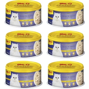 Me-O Delite Sos İçinde Ton Balığı Etli Konserve Kedi Maması 80 gr x 6 Adet