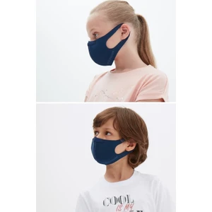Blacskpade Yıkanabilir Kumaş Çocuk Maskesi - 3-7 Yaş - Lacivert  -