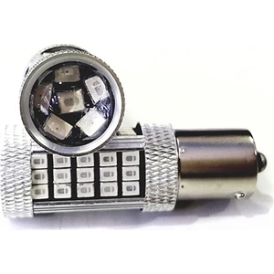 Premium P21W-1157 Çift Duy Şaşı LED Ampul Kırmızı Mercekli