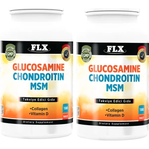 Flx Glukozamin Kondroitin Msm  Vitamin D 180 Tablet x 2 Kutu 360 Tablet