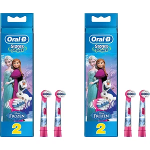 Frozen Çocuklar Için 4'lü Diş Fırçası Yedek Başlığı