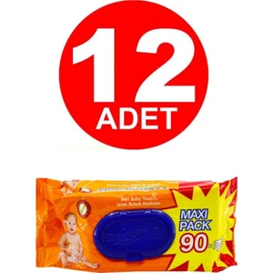 Fresh'n Soft Classic Islak Bebek Havlusu 90'lı x 12 (1080 Yaprak)
