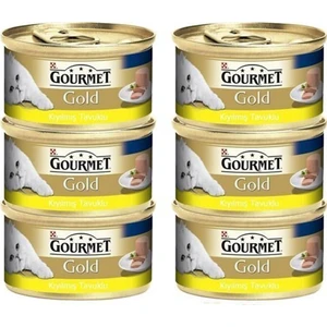 Gourmet Gold Kıyılmış Tavuklu Yaş Kedi Maması 85 gr x 6 Adet
