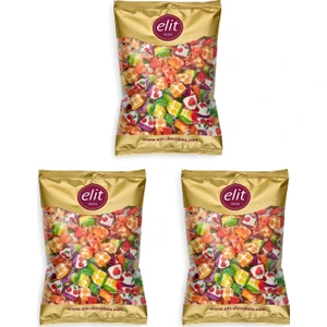 Karışık Meyve Dolgulu Bonbon Şeker 1kg 3’lü Set (3x1kg) Glutensiz