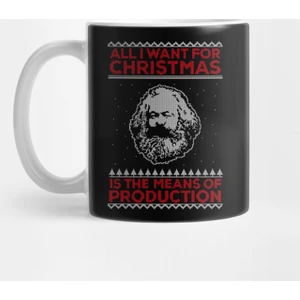 Karl Marx Ugly Christmas Sweater All I Want For Christmas Is The Menas Of Production Hilarious  Kupa Bardak