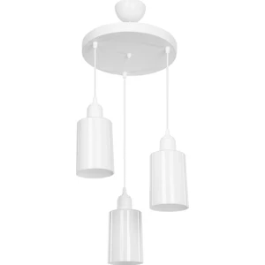 Aksel 3'lü Avize Opal Optik Camlı Beyaz