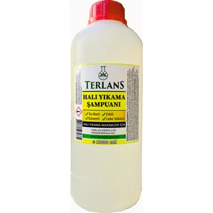 Terlans Parfümlü Halı Yıkama Şampuanı 1 Lt Makine Için Köpük ve Ph Ayarlı Konsantre Şampuan Carpet Cleaning Shampoo
