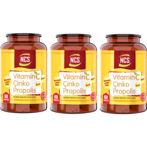 Vitamin C Çinko Propolis 60 Tablet 3 Kutu